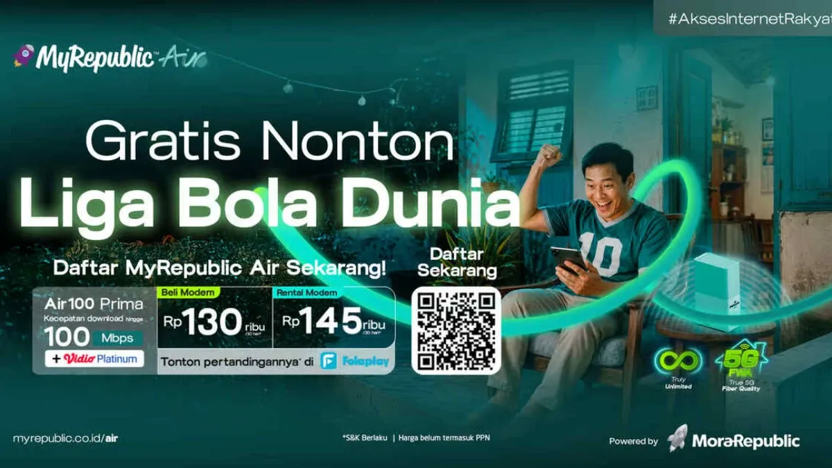 MyRepublic Air Hadirkan Akses Gratis Nonton Piala Dunia 2026 bagi Pelanggan