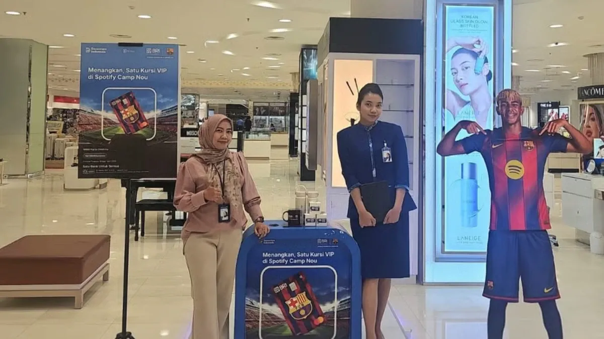 BRI Kalimalang Ramaikan Emporium Pluit dengan Booth Pembukaan Rekening dan Kartu Debit Eksklusif FC Barcelona