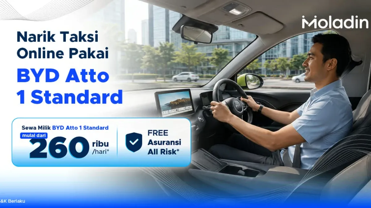 Moladin Hadirkan Program Sewa Kepemilikan Mobil Listrik untuk Driver Online