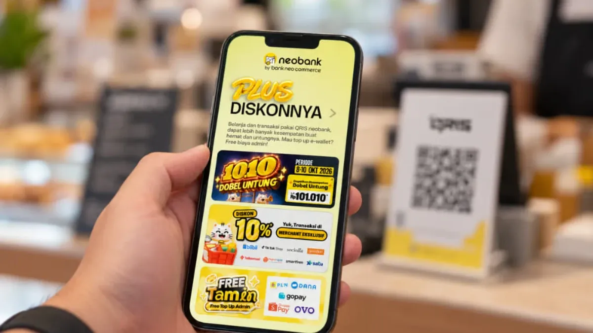 PLUS Diskonnya dari neobank Plus: Ada Promo QRIS, Diskon Merchant, hingga Top Up E-Wallet